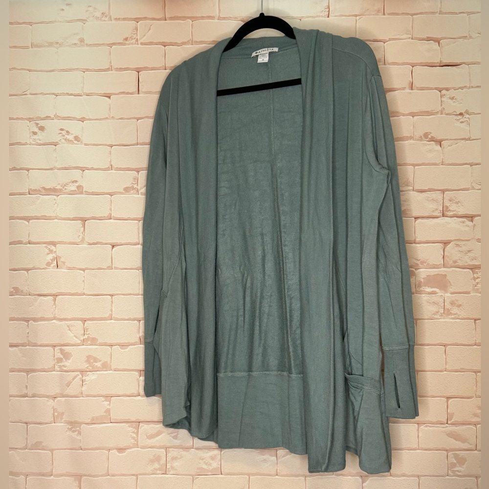 Athleta, pranayama wrap top, sage green, 1X